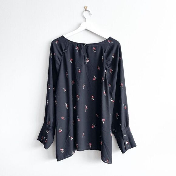 Reitmans Women's Floral Long Sleeve Tunic Blouse Top Multicolor Size 3X Plus - Picture 2 of 8